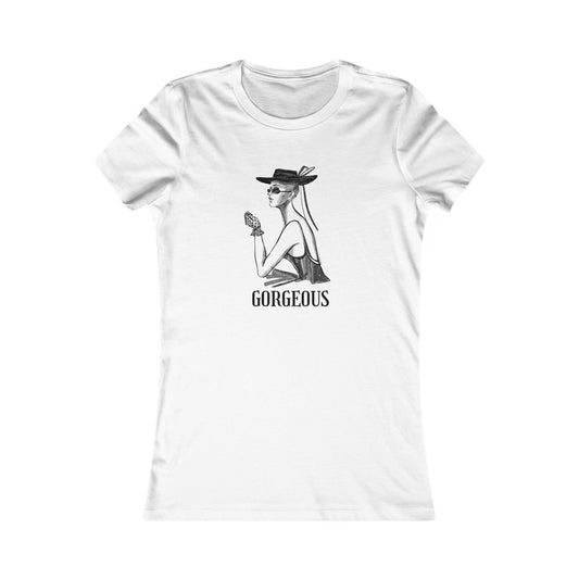 Graphic Tee, Women's T-Shirt - Black and White Illustration of Modern Girl Wearing a Cap and Black Glasses | Stylish Casual Shirt, Gift for Her, Fashion Statement Top, Party Wear