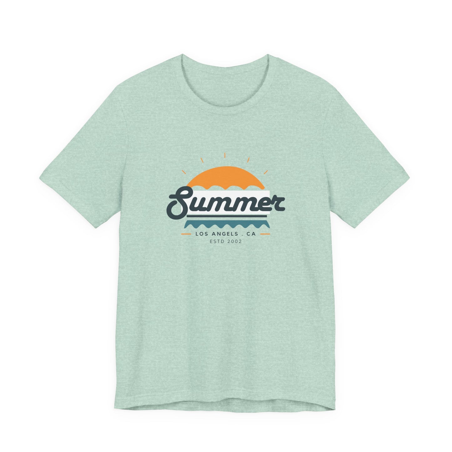Summer Vibes Unisex Jersey Short Sleeve Tee, Beach Shirt, Casual Summer Wear, Gift for Friends, Coastal Adventure Top, LA Style Tee