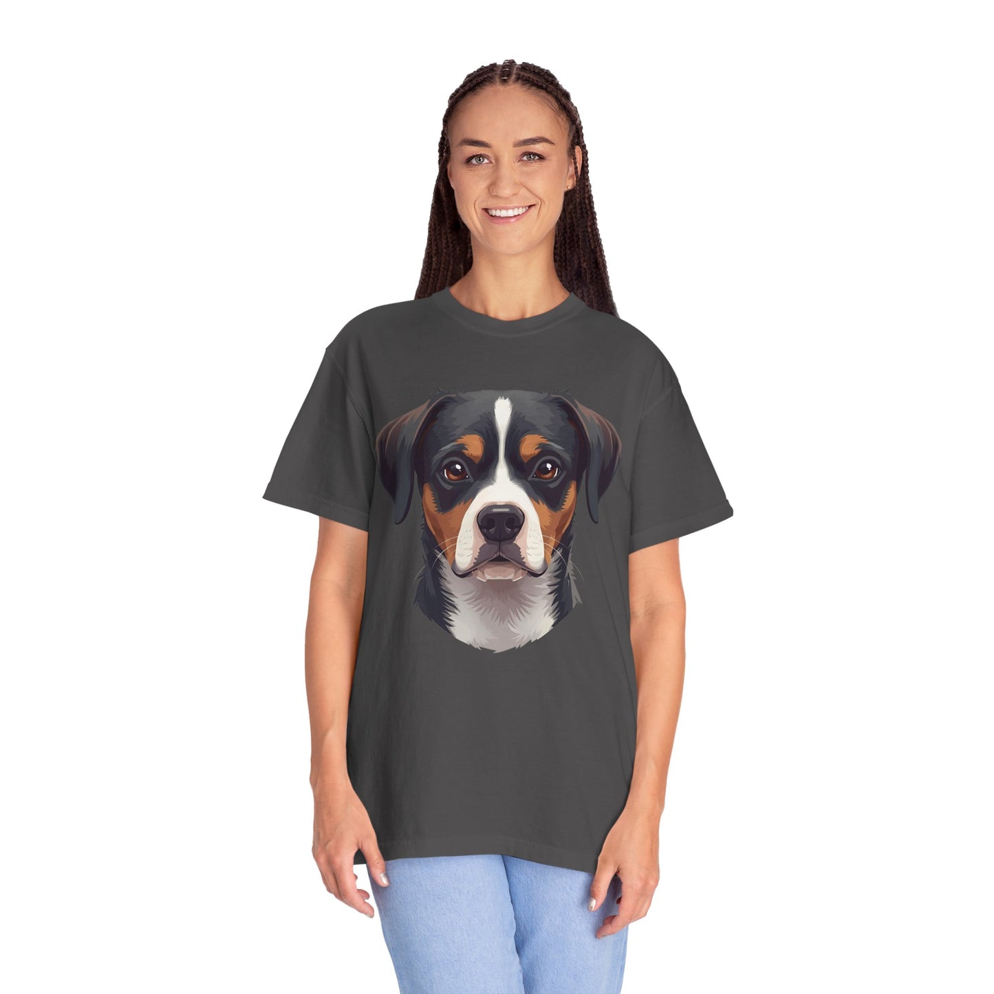 Unisex Tricolor Dog's 3D Design T-Shirt, Gift for Dog Owners, Animal Lover Apparel
