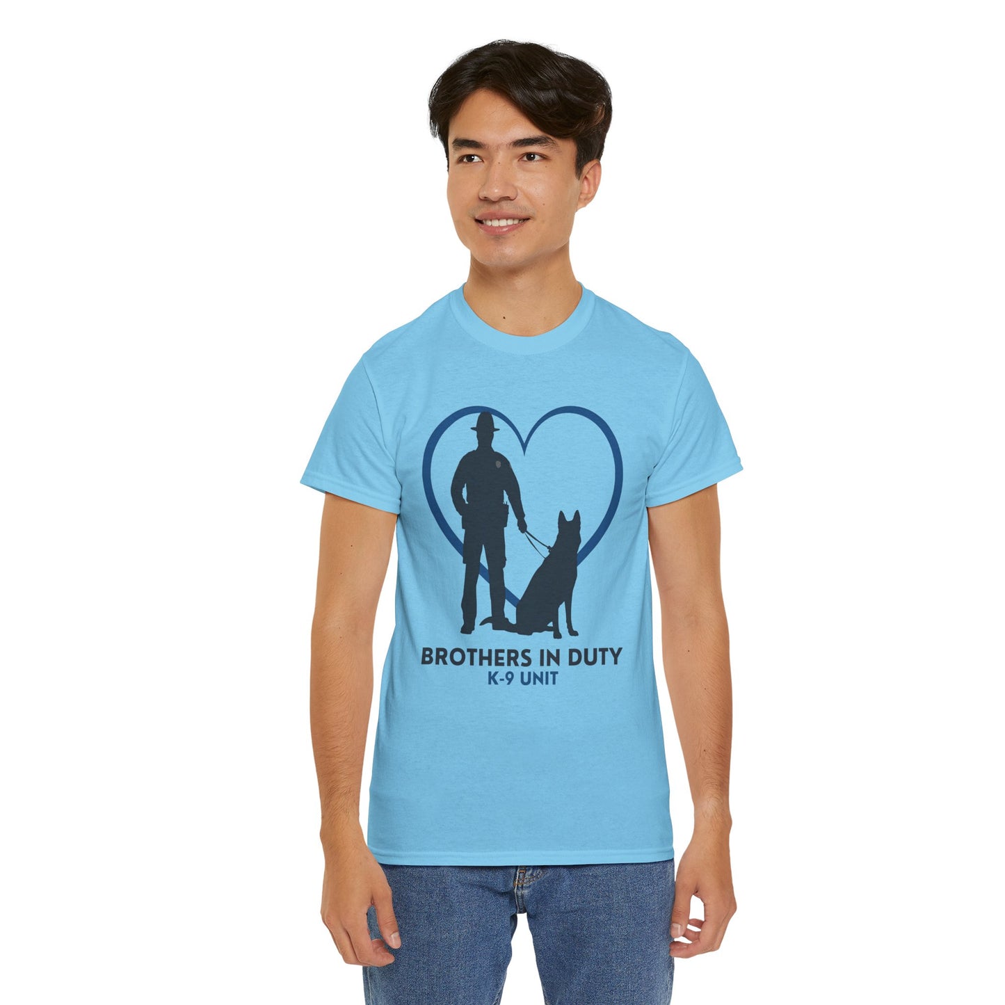 Heartfelt K-9 Unit Tee - Brothers In Duty | Police Officer Gift, Dog Lover Shirt, Law Enforcement Apparel