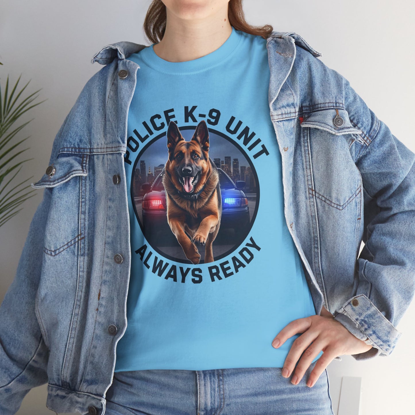 Police K-9 Unit Tee, Always Ready Graphic Tee, Dog Lover Gift, Police Support Shirt, Police Dog Merchandise