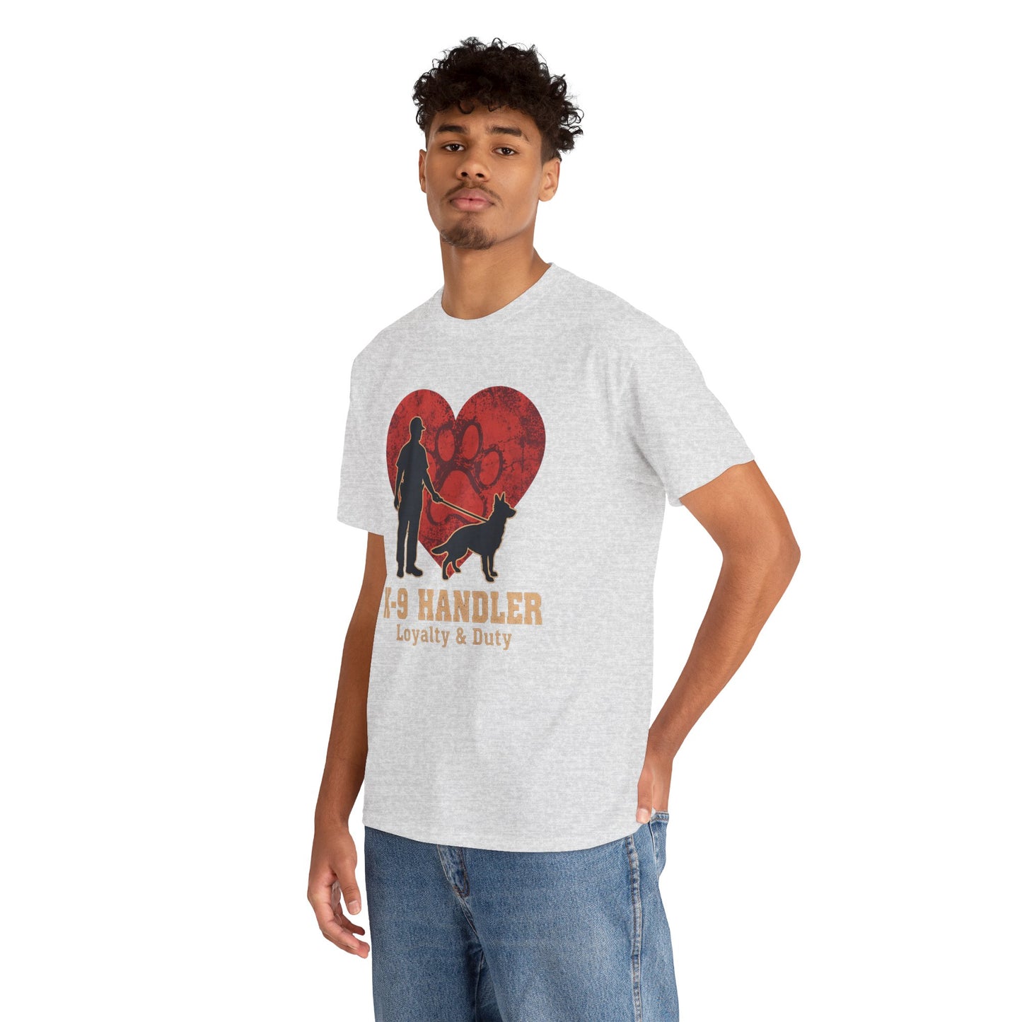K-9 Handler Heart Tee - Loyalty & Duty, Dog Lover Gift, Pet Owner Apparel
