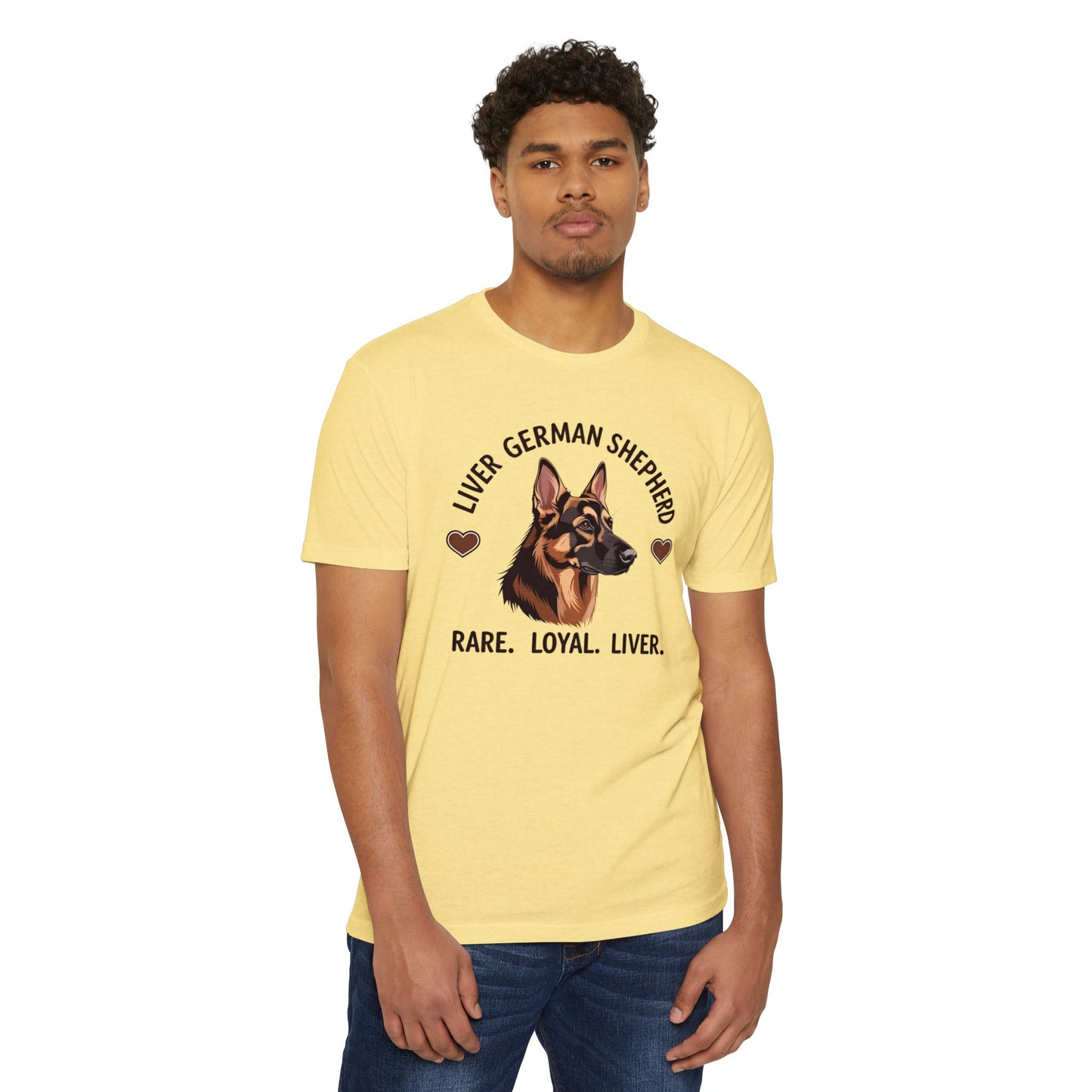 Liver German Shepherd T-Shirt - Rare Loyal Liver, Dog Lover Gift, Unisex Pet Tee, Animal Lover Apparel, Perfect for Birthdays and Dog Shows
