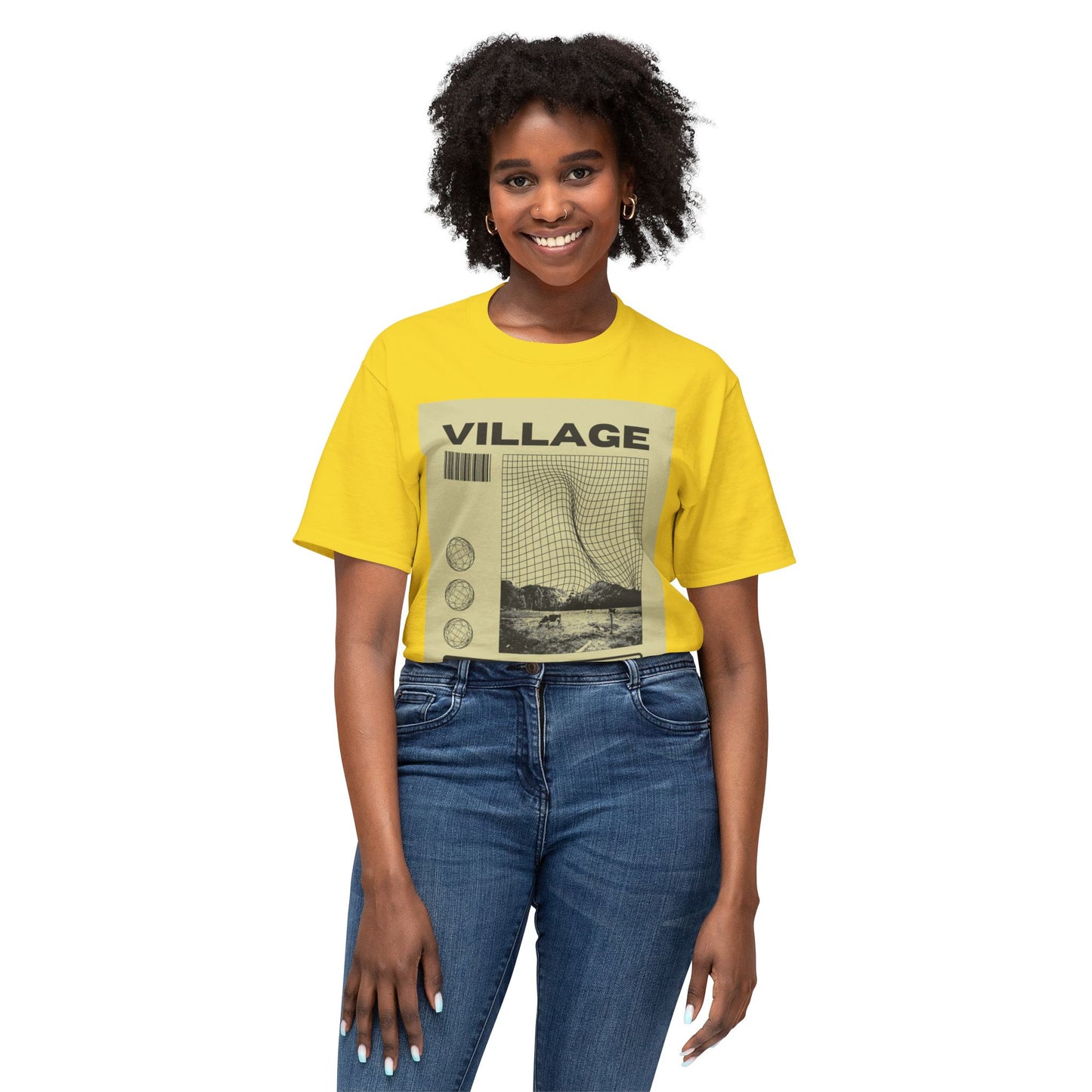 Retro Village Graphic Unisex T-Shirt | Casual Wear, Vintage Style, Gift for Travel Lovers, Graphic Tee, Statement Shirt