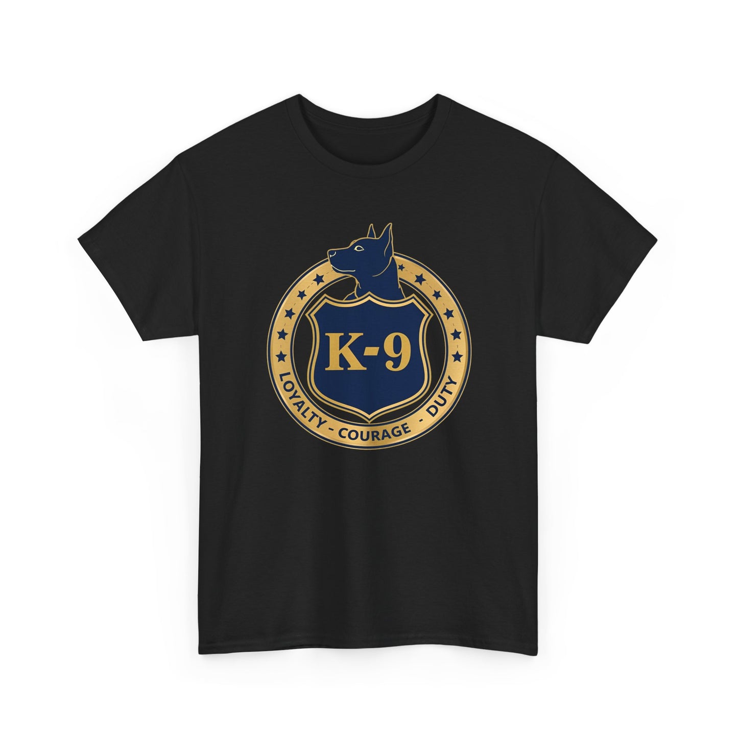 K-9 Police Unisex Heavy Cotton Tee - Loyalty Courage Duty | Dog Lover Gift, Law Enforcement Apparel, Dog Training Shirt
