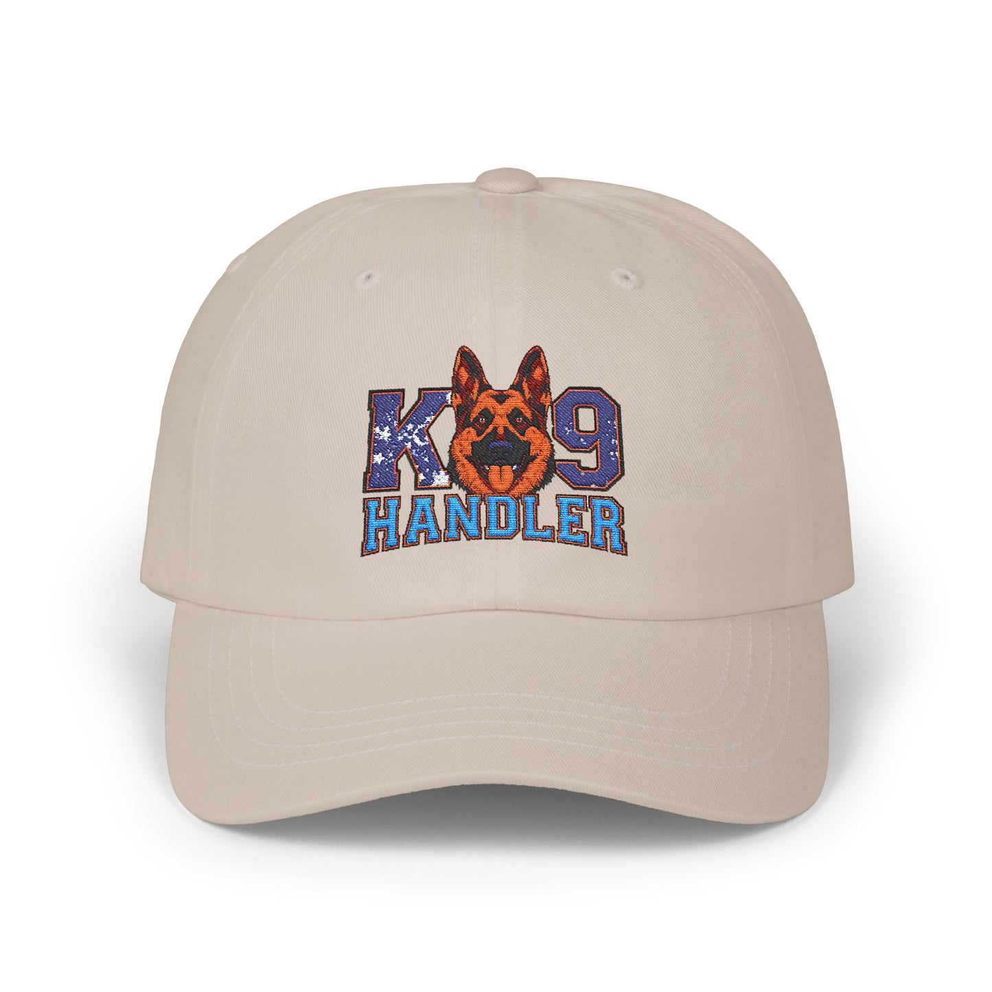 K9 Handler Classic Embroidered Dad Cap Featuring German Shepherd – Perfect Gift for Dog Lovers, Adjustable Hat for Outdoor Adventures