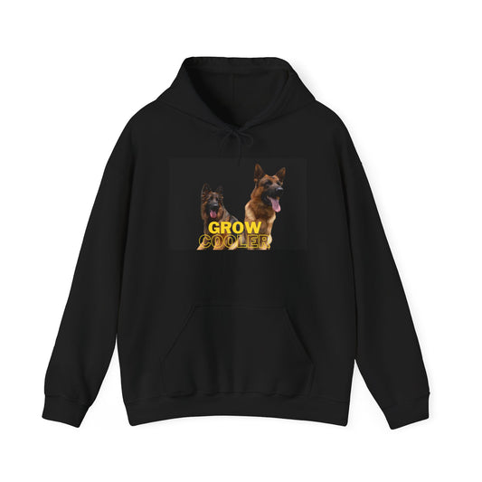 Unisex Dog Lover Hoodie With Two German Shepherds and Caption Grow Cooler
