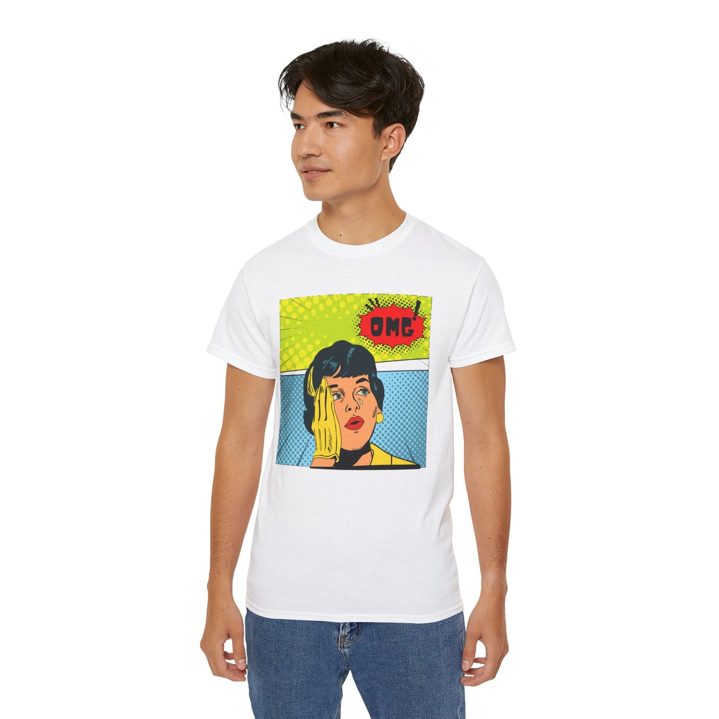 OMG Graphic Unisex Tee | Retro Pop Art T-Shirt, Gift for Trendsetters, Casual Wear, Comic Style, Fun Statement Top