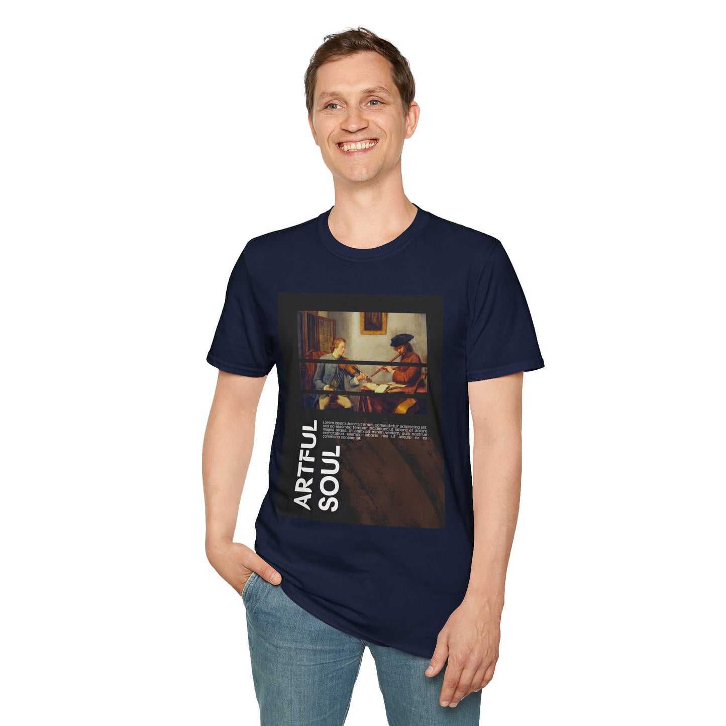 Artful Soul Unisex Softstyle T-Shirt, Artistic Tee, Gift for Art Lovers, Casual Wear, Creative Fashion, Art Enthusiast Shirt