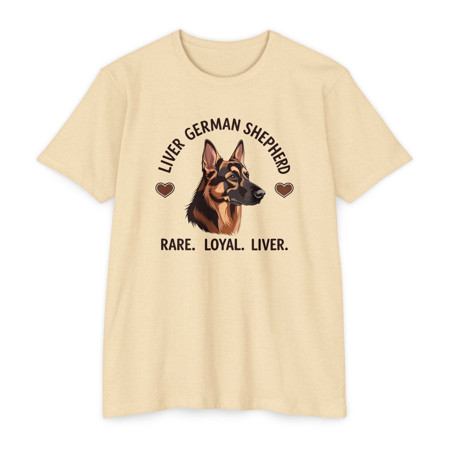 Liver German Shepherd T-Shirt - Rare Loyal Liver, Dog Lover Gift, Unisex Pet Tee, Animal Lover Apparel, Perfect for Birthdays and Dog Shows