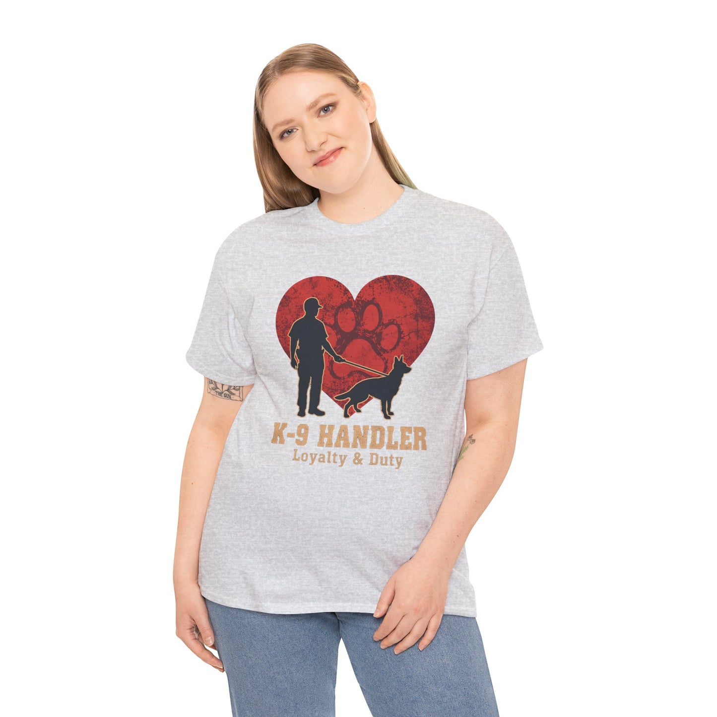 K-9 Handler Heart Tee - Loyalty & Duty, Dog Lover Gift, Pet Owner Apparel