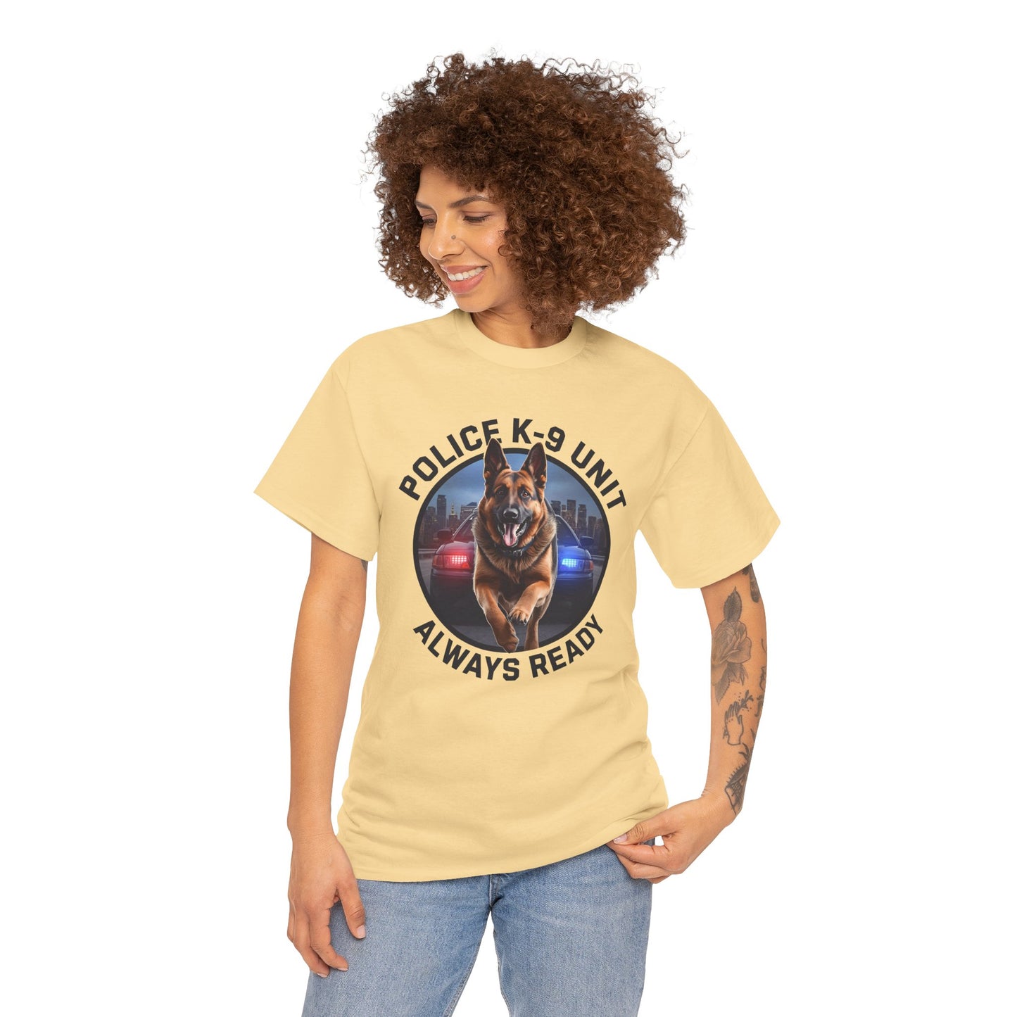 Police K-9 Unit Tee, Always Ready Graphic Tee, Dog Lover Gift, Police Support Shirt, Police Dog Merchandise