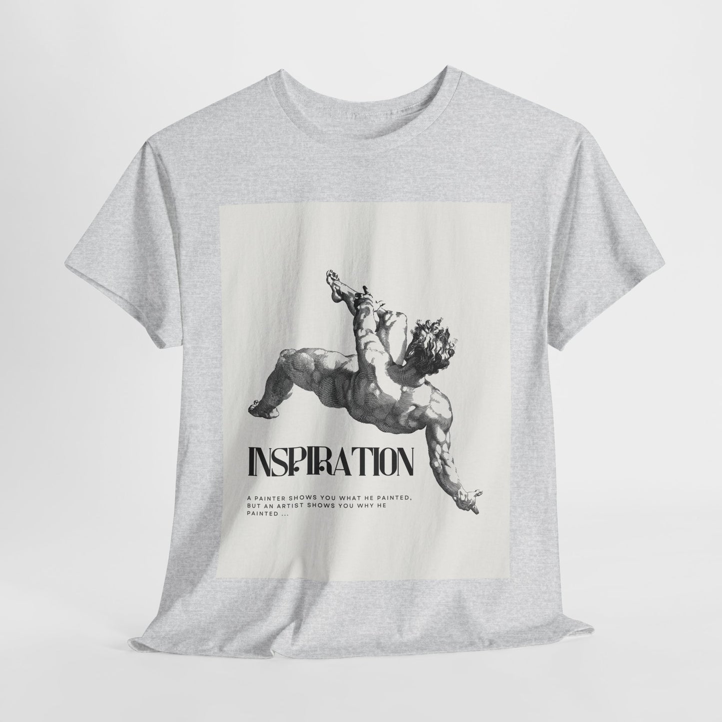 Inspiration Unisex Heavy Cotton Tee, Motivational Shirt, Gift for Artists, Casual Wear, Quote T-Shirt, Birthday Gift