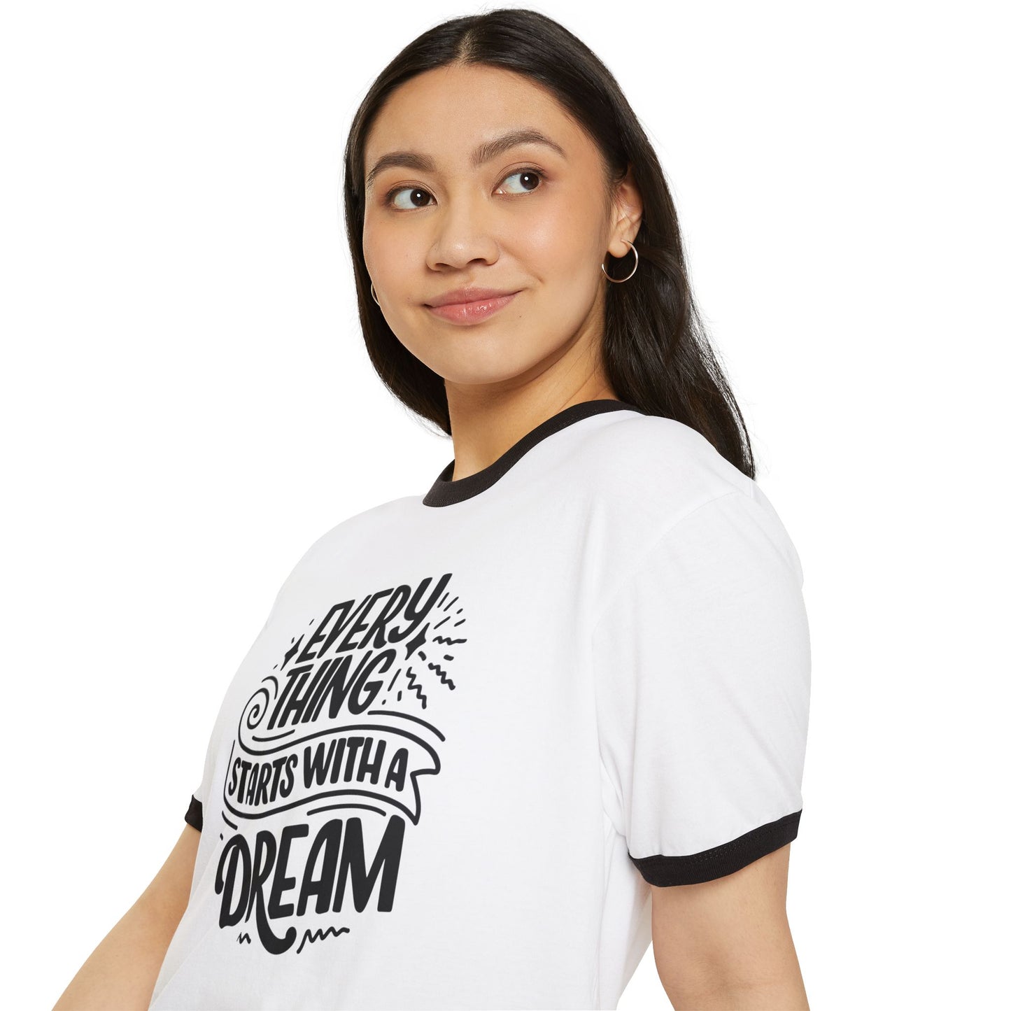 Inspirational Dream T-Shirt - Everything Starts With a Dream, Unisex Cotton Tee for Motivation, Gift for Dreamers, Positive Quote Tee