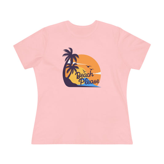 Beach Please Women's Cotton Tee | Summer Vibe, Vacation Style, Beach Ready, Gift for Beach Lovers, Casual Wear