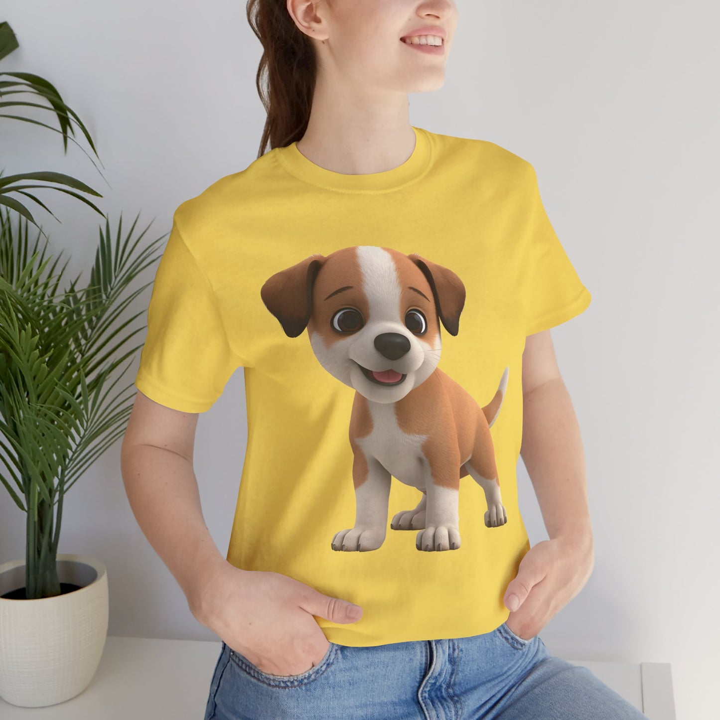 Cute Dog 3D Graphic Tee, Fun Animal Shirt, Dog Lover Gift, Playful Fashion Statement