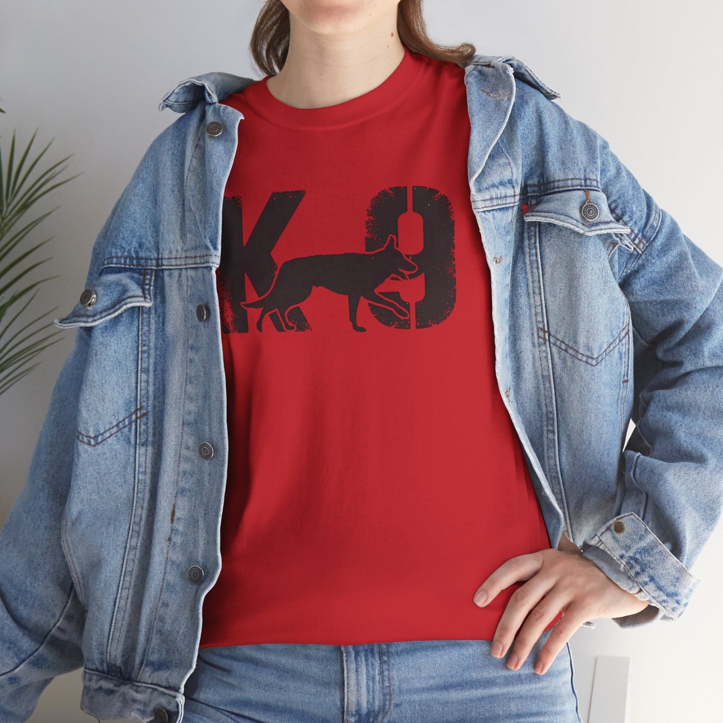 K-9 Dog Lover's Unisex Heavy Cotton Tee | T-Shirt for K-9 Handler | Dog Between K and 9 Design