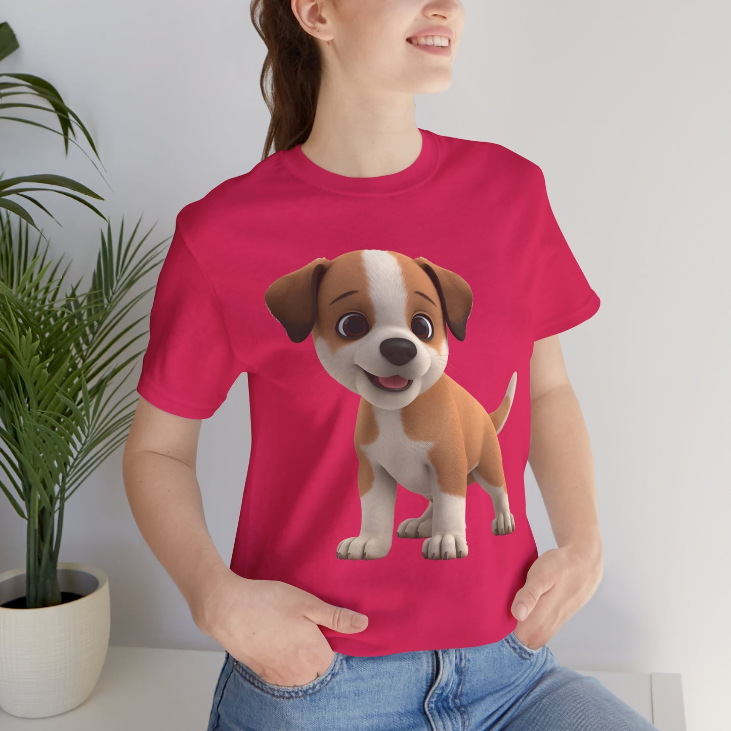 Cute Dog 3D Graphic Tee, Fun Animal Shirt, Dog Lover Gift, Playful Fashion Statement