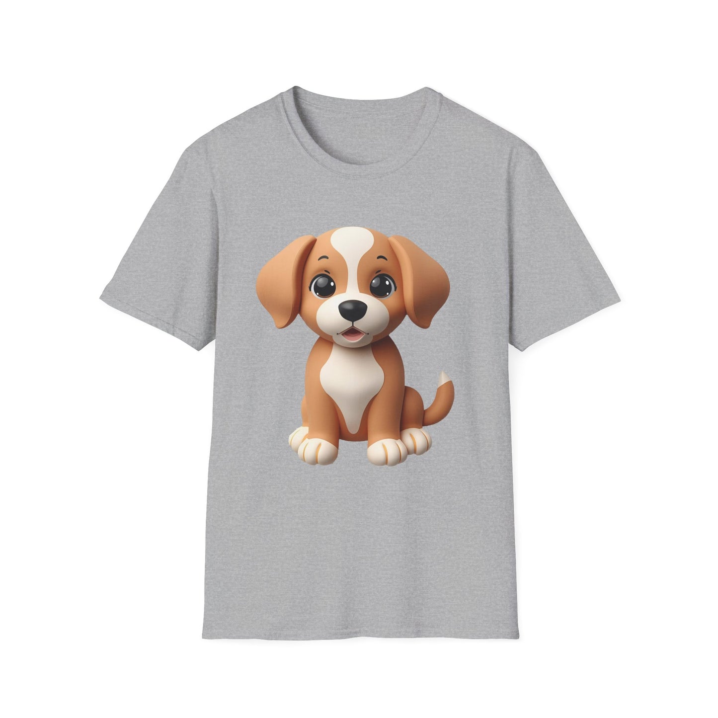 Adorable Puppy 3D Graphic T-Shirt for Dog Lovers, Cute Pet Shirt