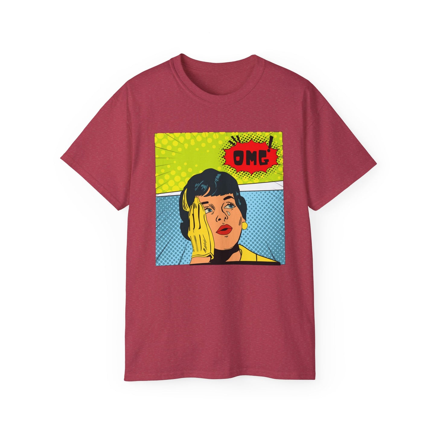 OMG Graphic Unisex Tee | Retro Pop Art T-Shirt, Gift for Trendsetters, Casual Wear, Comic Style, Fun Statement Top