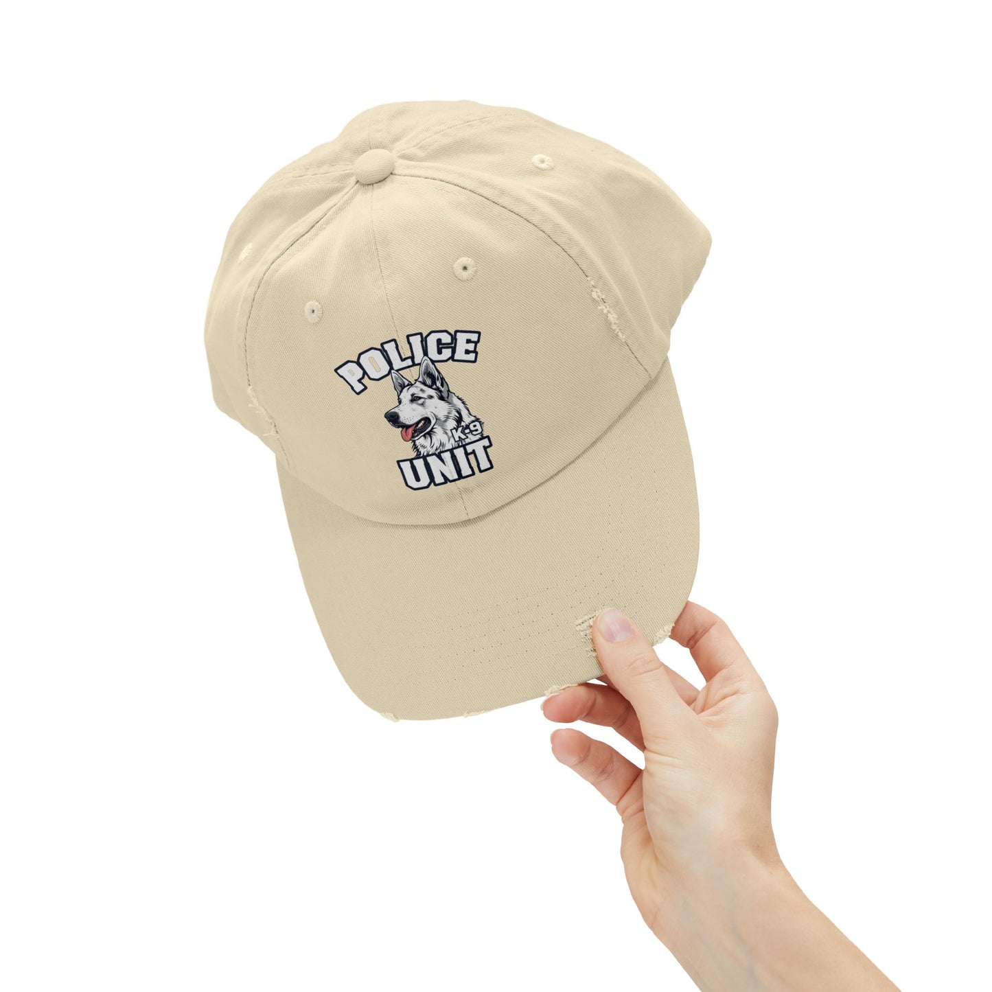 German Shepherd K-9 Police Unit Distressed Cap | Unisex Vintage Hat for Dog Lovers & Police Supporters