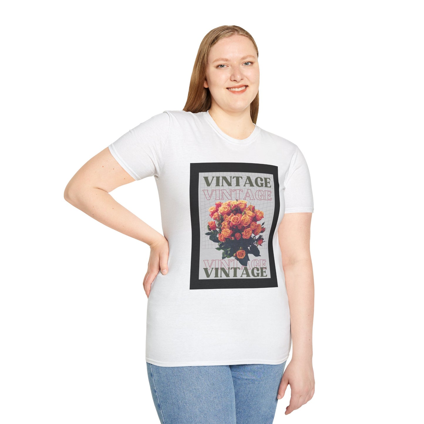 Vintage Floral Graphic Unisex T-Shirt, Retro Tee, Casual Wear, Gift for Her, Vintage Aesthetic, Flower Print Shirt