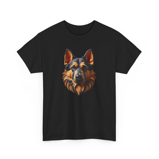 German Shepherd Lover Tee With 3D Design, Unisex Cotton Shirt, Dog T-Shirt, Pet Lovers Gift, Animal Enthusiast Apparel