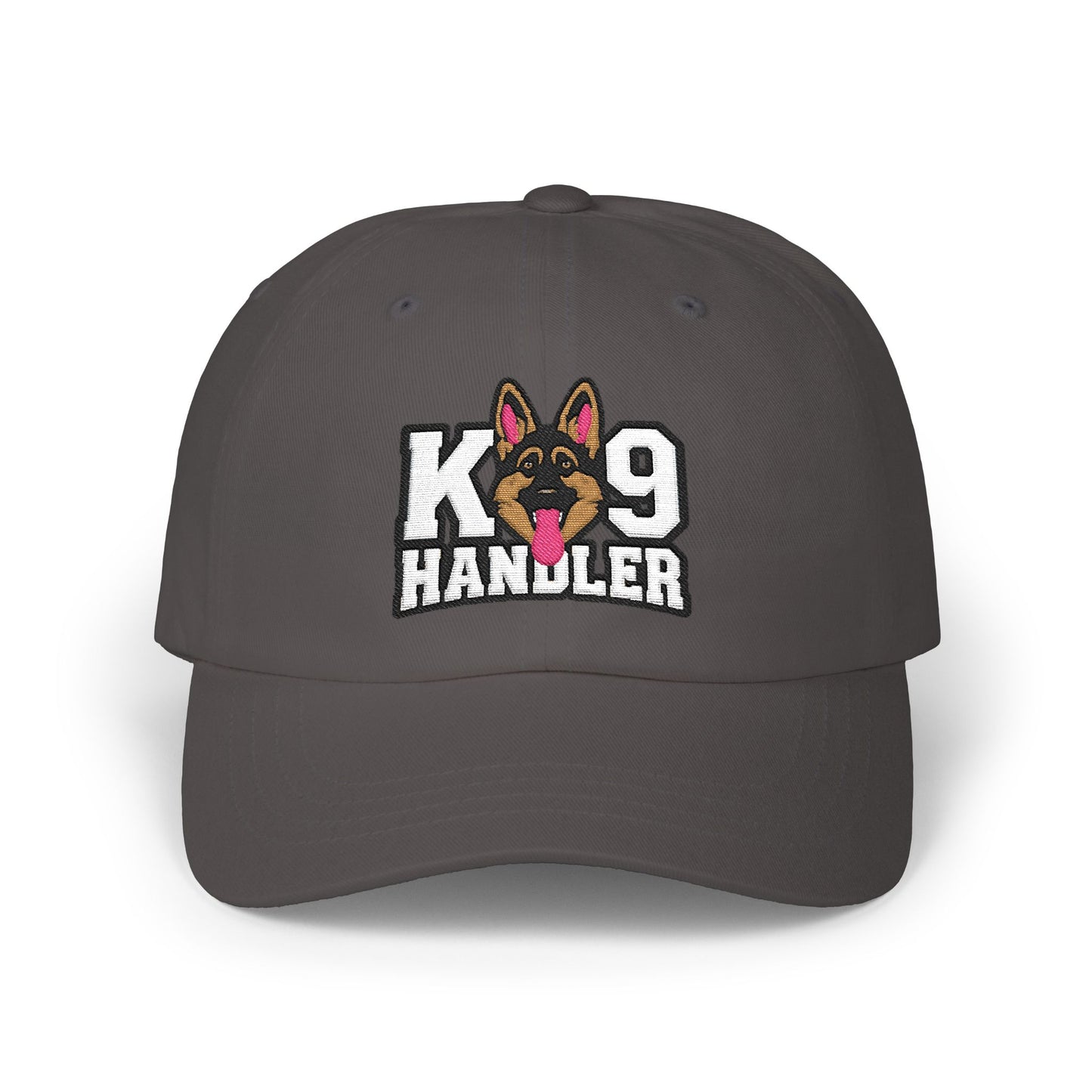 K9 Handler Classic Embroidered Dad Cap Featuring German Shepherd – Perfect Gift for Dog Lovers, Adjustable Hat for Outdoor Adventures