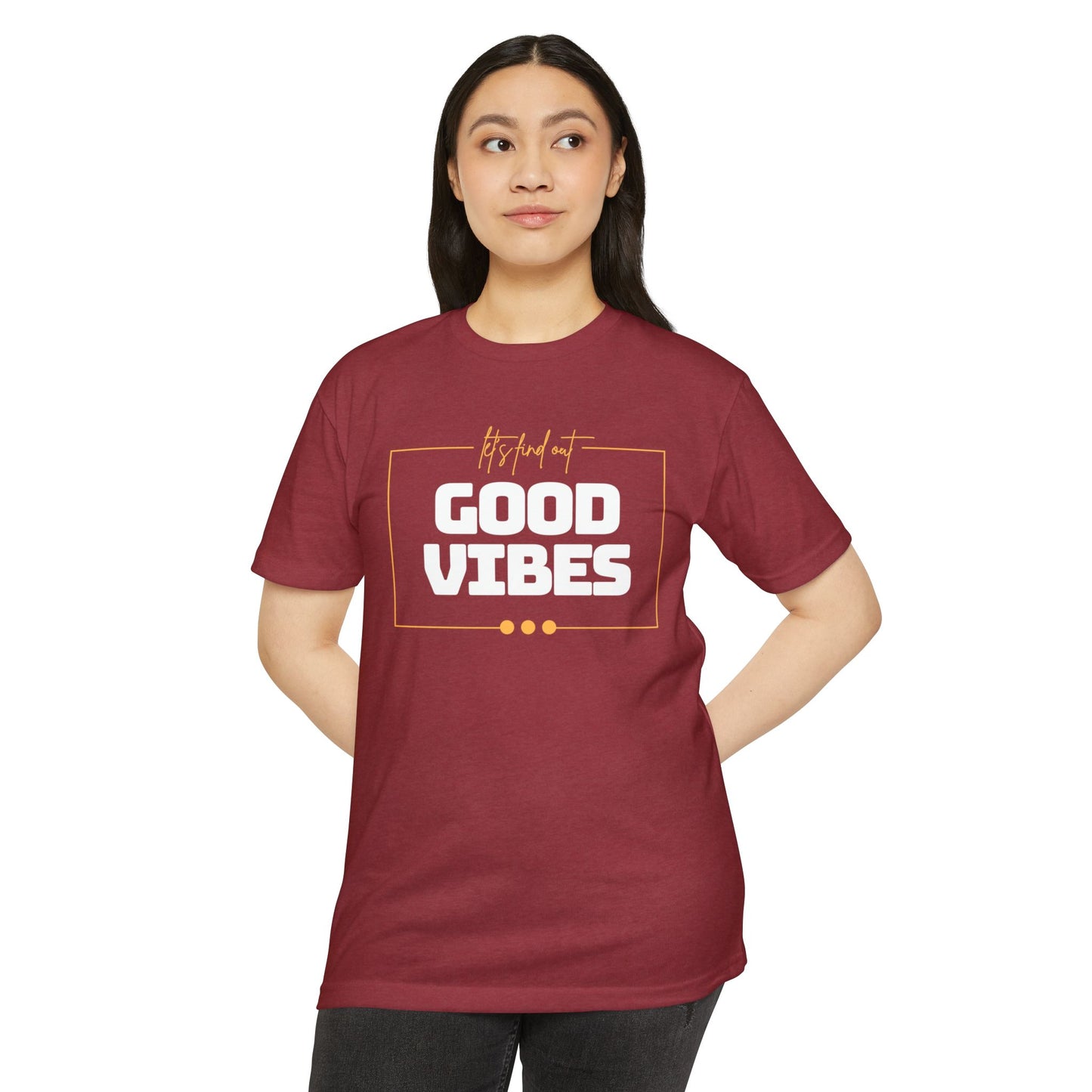 Good Vibes Unisex CVC Jersey T-shirt, Casual Tee, Positive Messaging Shirt, Everyday Wear, Gift for Friends