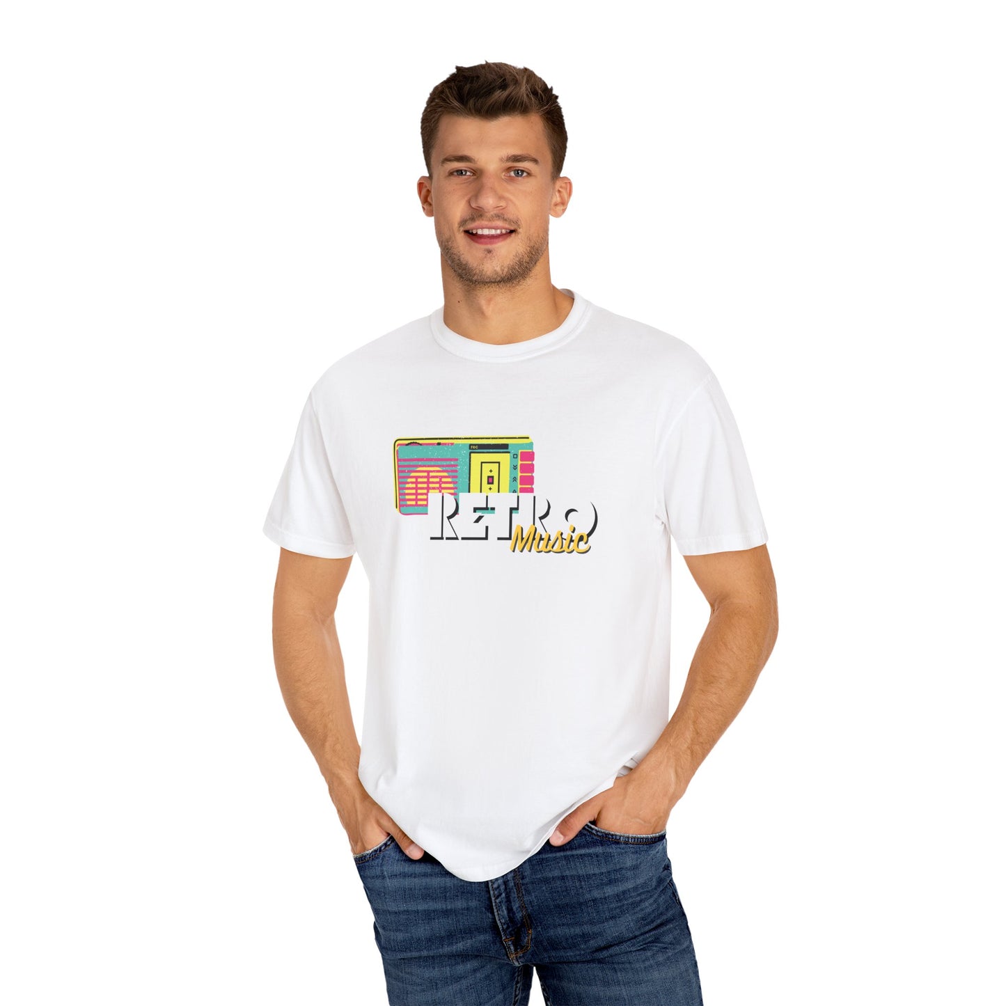 Retro Music T-Shirt, Vintage Style Tee, Unisex Garment-Dyed Shirt, Perfect for Music Lovers, Great for Festivals and Gifts