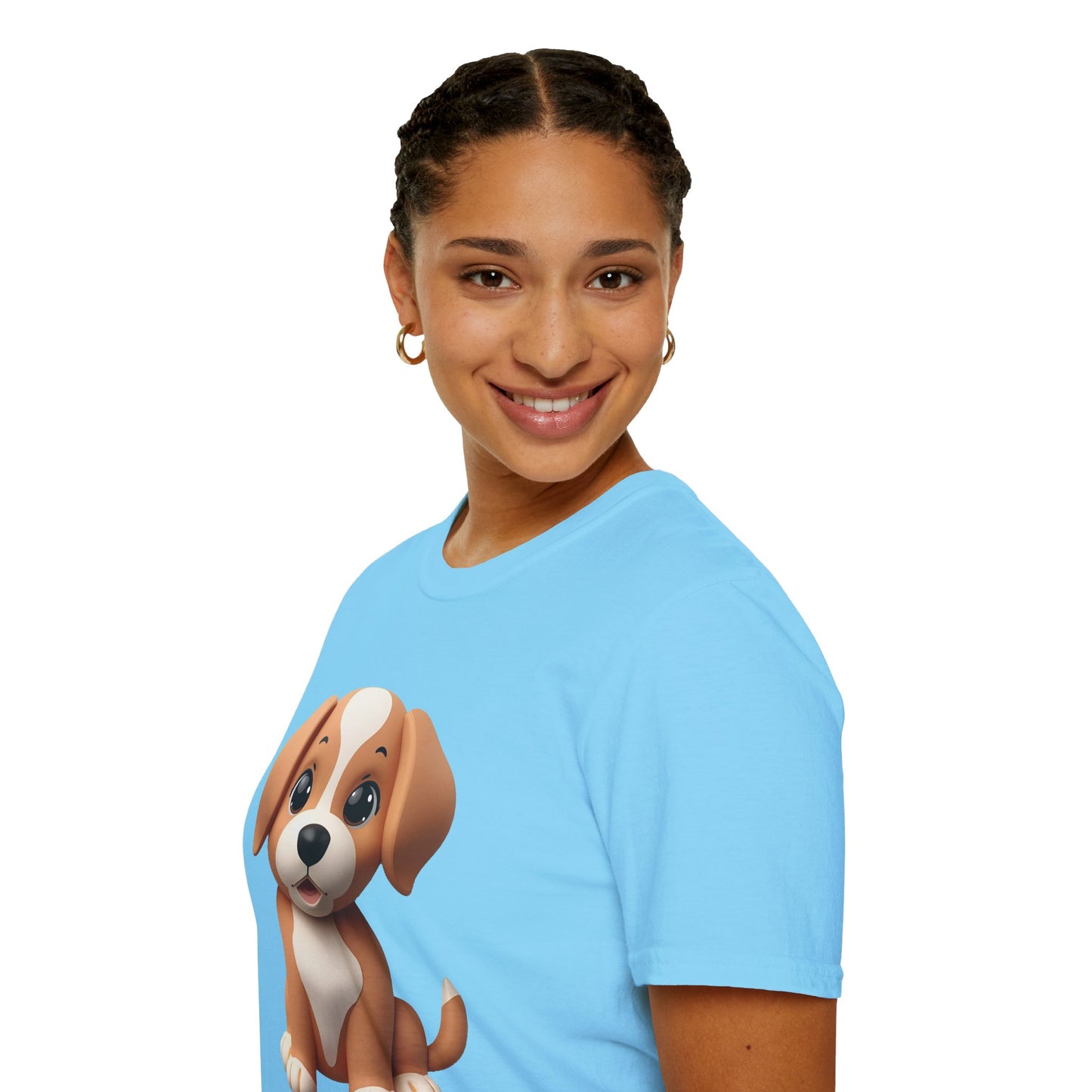 Adorable Puppy 3D Graphic T-Shirt for Dog Lovers, Cute Pet Shirt