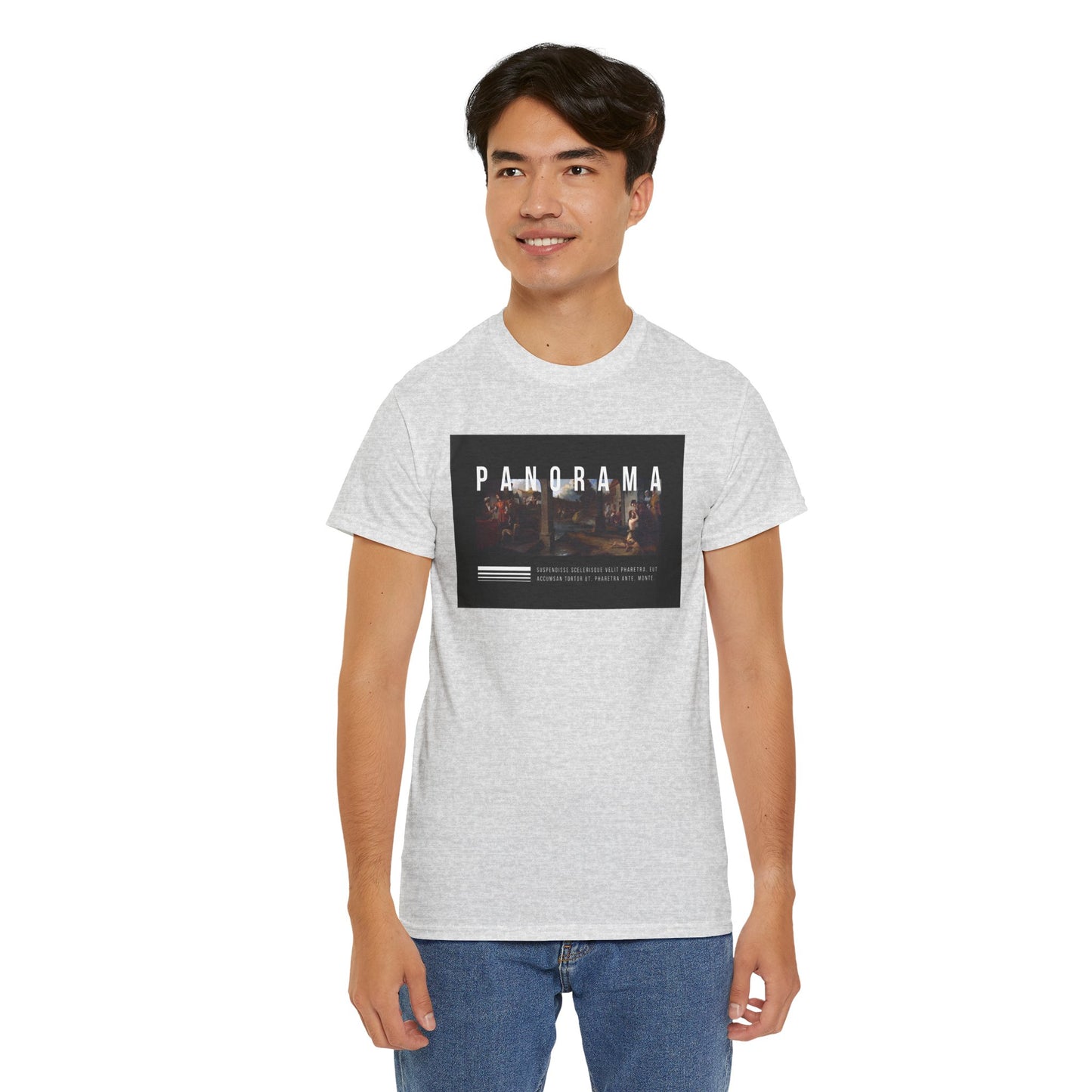 Panorama Unisex Heavy Cotton Tee | Comfortable Everyday Wear, Graphic Tee, Casual Style, Gift for Him/Her, Summer Vibes