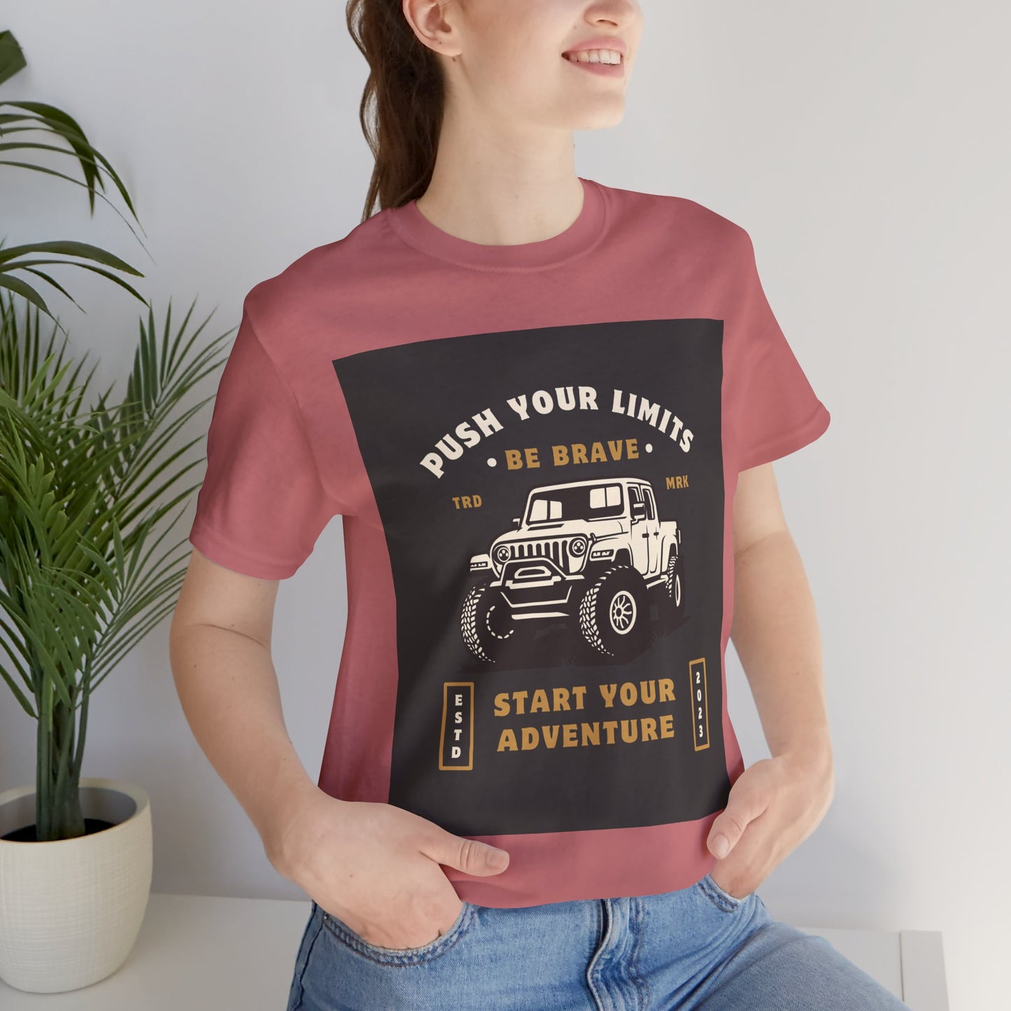 Push Your Limits Adventure-Inspiring Unisex Jersey Tee, Outdoor Shirt, Motivational T-Shirt, Gift for Adventurers, Hiking Apparel, Travel Tee