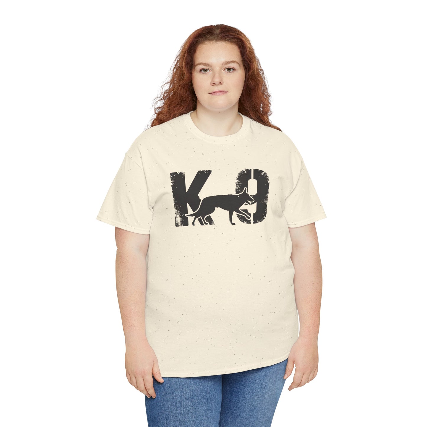 K-9 Dog Lover's Unisex Heavy Cotton Tee | T-Shirt for K-9 Handler | Dog Between K and 9 Design