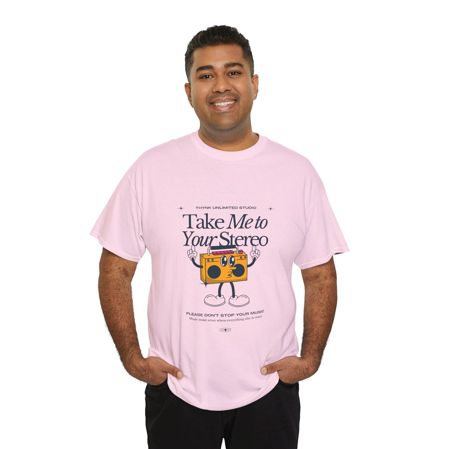 Retro Music Lover Tee - Take Me To Your Stereo, Vintage Style Shirt, Graphic T-Shirt, Unisex Cotton Top, Perfect Gift for Musicians, Summer Outfit