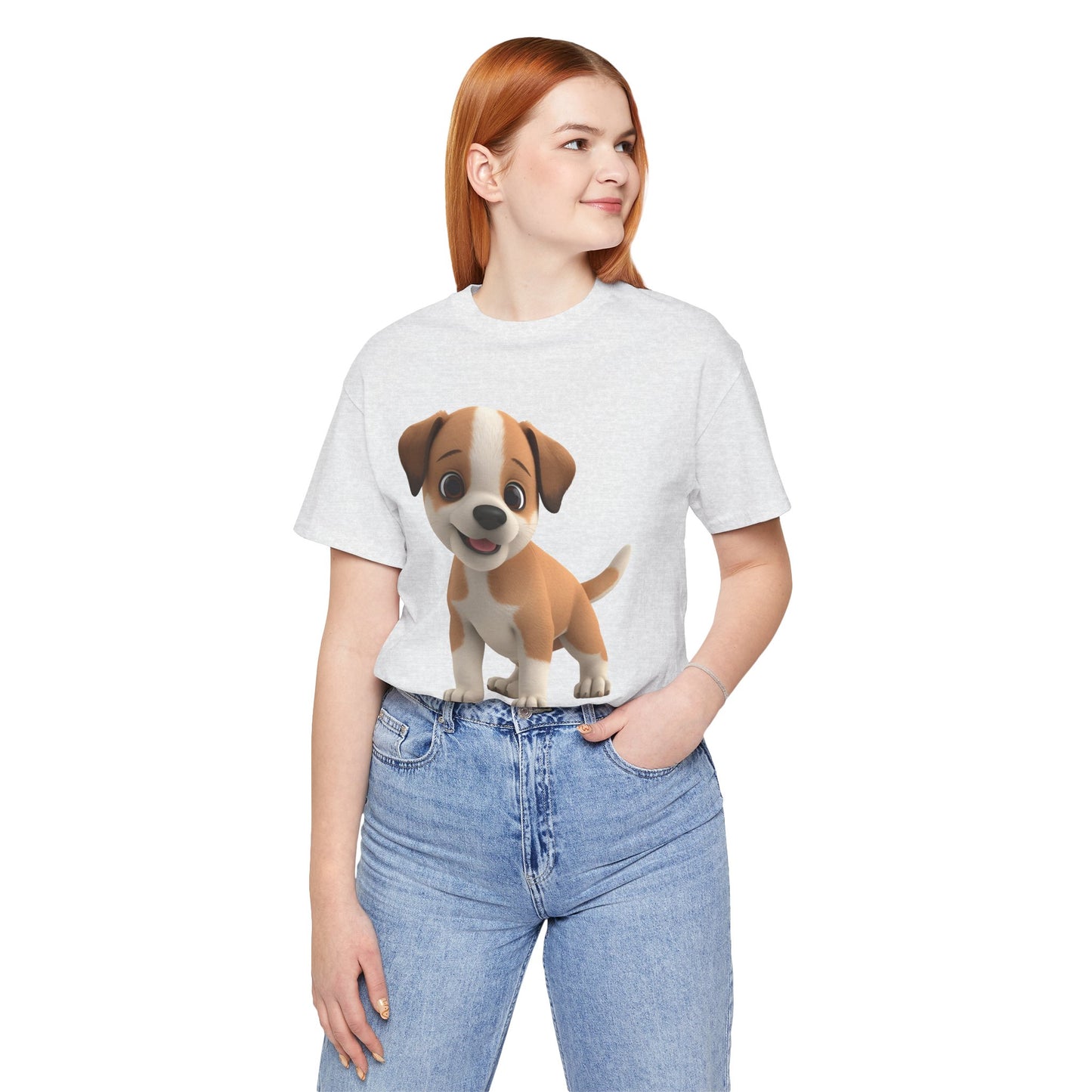 Cute Dog 3D Graphic Tee, Fun Animal Shirt, Dog Lover Gift, Playful Fashion Statement