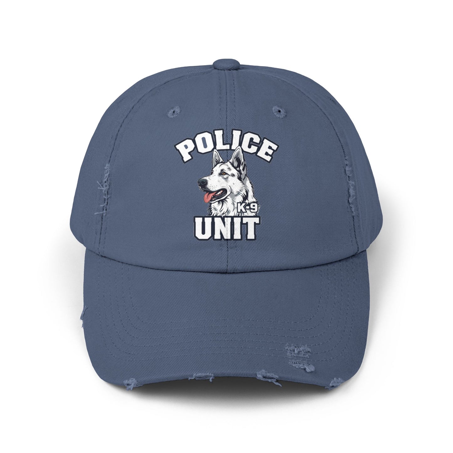 German Shepherd K-9 Police Unit Distressed Cap | Unisex Vintage Hat for Dog Lovers & Police Supporters