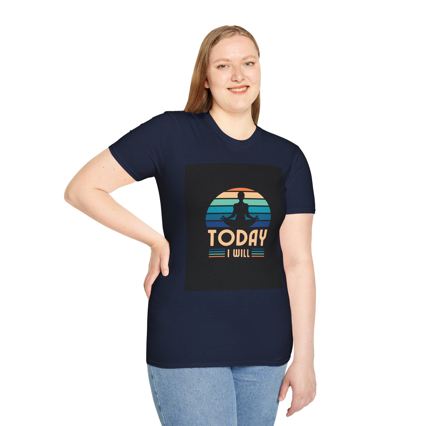 Mindfulness Motivation Unisex T-Shirt, Positive Quote Today I Will Shirt, Inspirational Graphic Tee, Yoga Apparel, Gift for Meditation Lovers