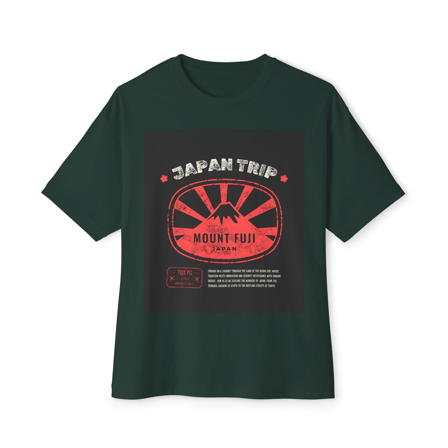 Japan Trip Oversized Tee, Travel Shirt, Unisex Graphic Tee, Mount Fuji Apparel, Casual Summer Top, Vacation Wear, Gift for Travelers