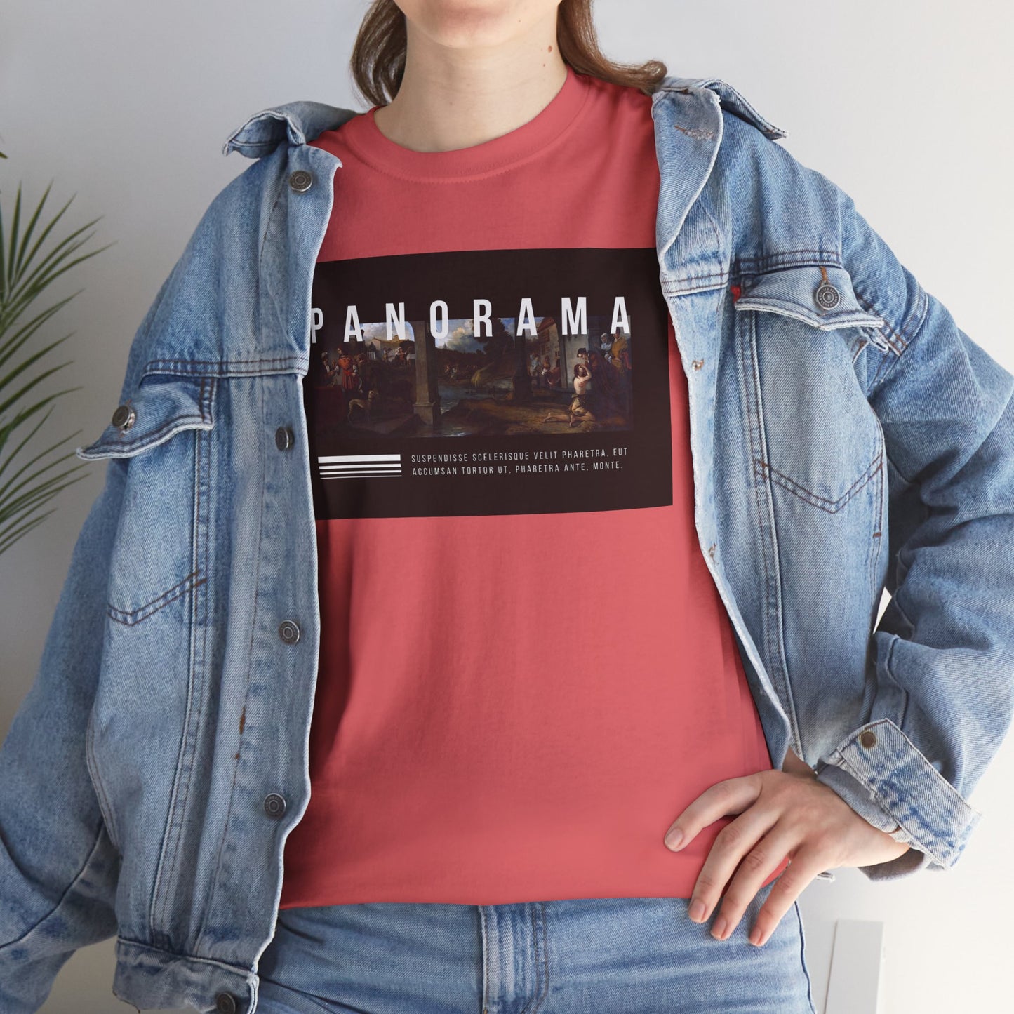 Panorama Unisex Heavy Cotton Tee | Comfortable Everyday Wear, Graphic Tee, Casual Style, Gift for Him/Her, Summer Vibes