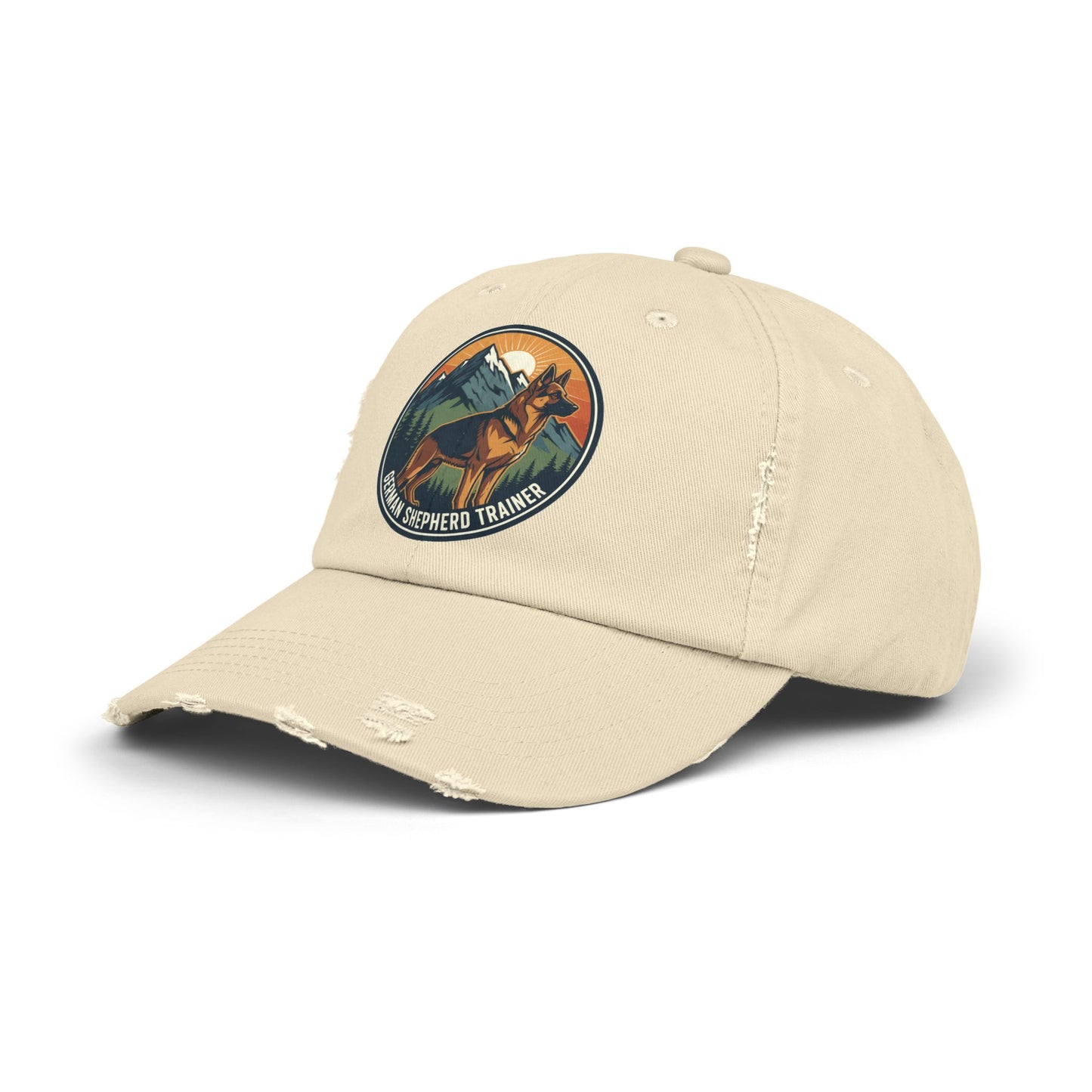 German Shepherd Trainer Cap | Distressed Hat for Dog Lovers | Perfect Gift for Pet Trainers