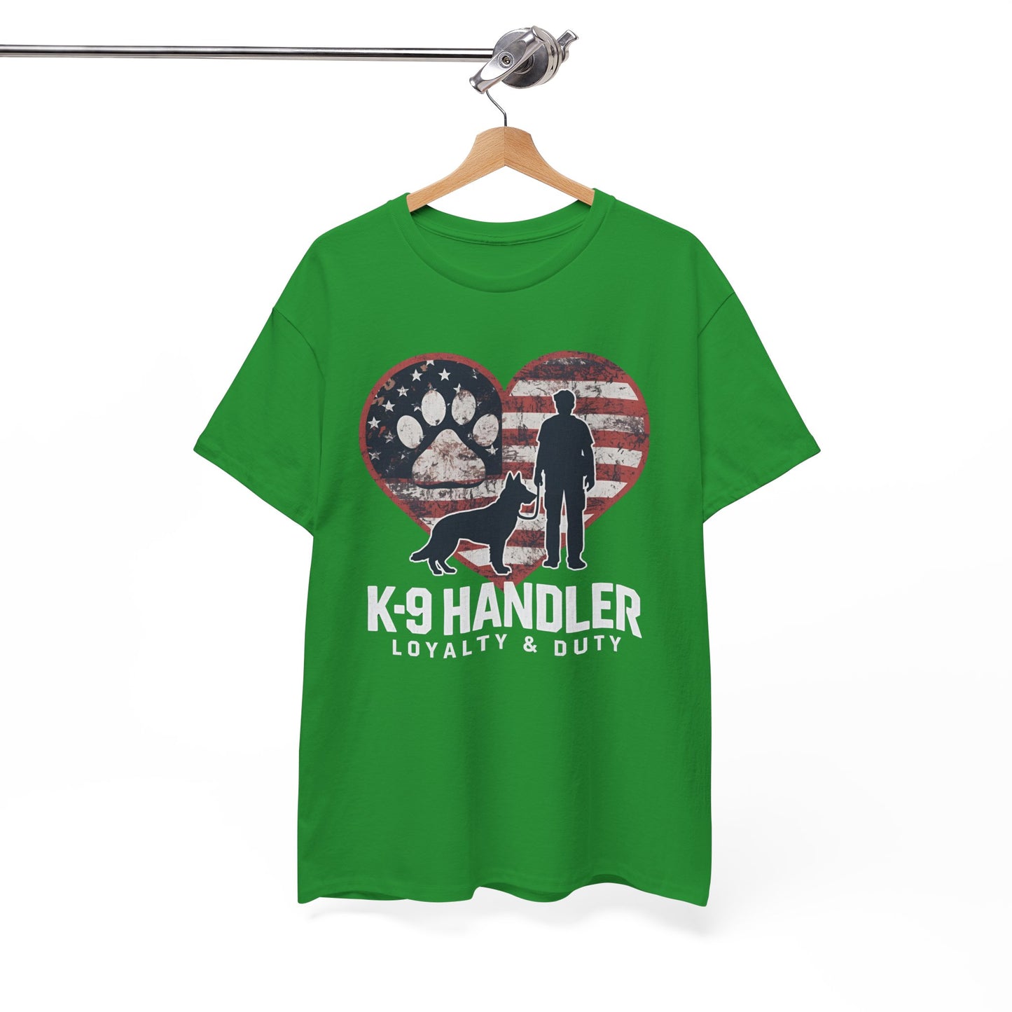 K-9 Handler Heart Tee | Loyalty & Duty T-Shirt | Dog Lover Gift, Police Support Shirt
