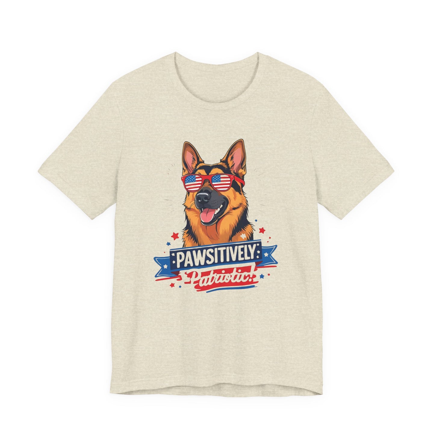 Pawsitively Patriotic German Shepherd Dog Tee, Unisex T-Shirt, Perfect for Summer Celebrations, Pet Lovers Gift, 4th of July Apparel