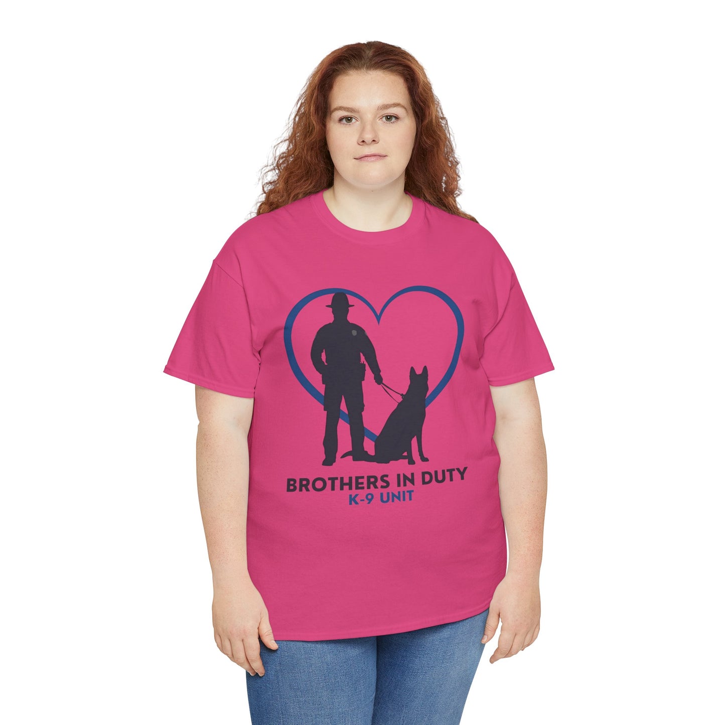 Heartfelt K-9 Unit Tee - Brothers In Duty | Police Officer Gift, Dog Lover Shirt, Law Enforcement Apparel