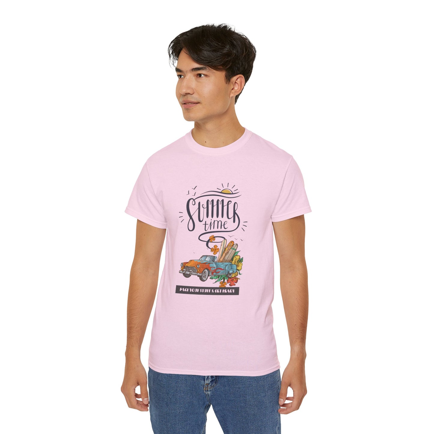 Summer Times Vintage Graphic Tee, Casual Summer Shirt, Beach Day Outfit, Gift for Travel Lovers, Unisex Cotton T-Shirt