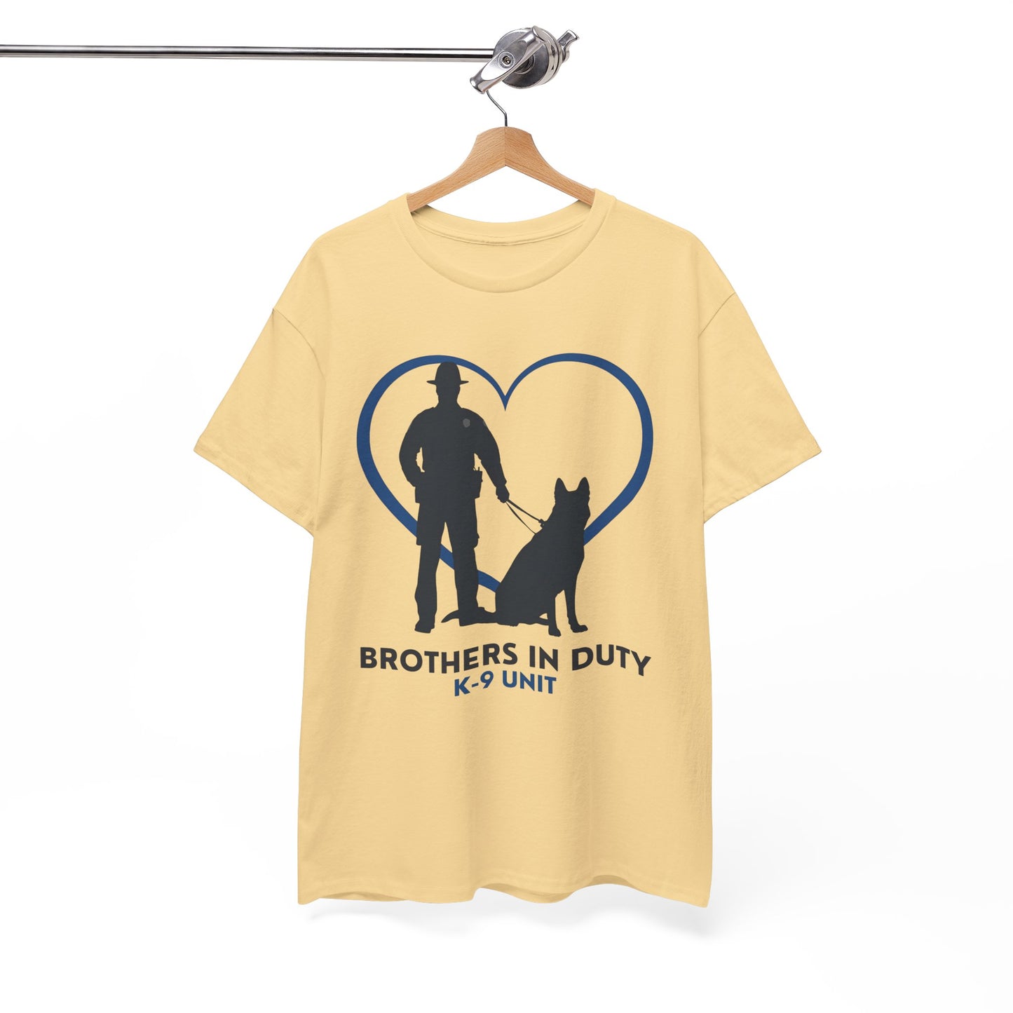 Heartfelt K-9 Unit Tee - Brothers In Duty | Police Officer Gift, Dog Lover Shirt, Law Enforcement Apparel
