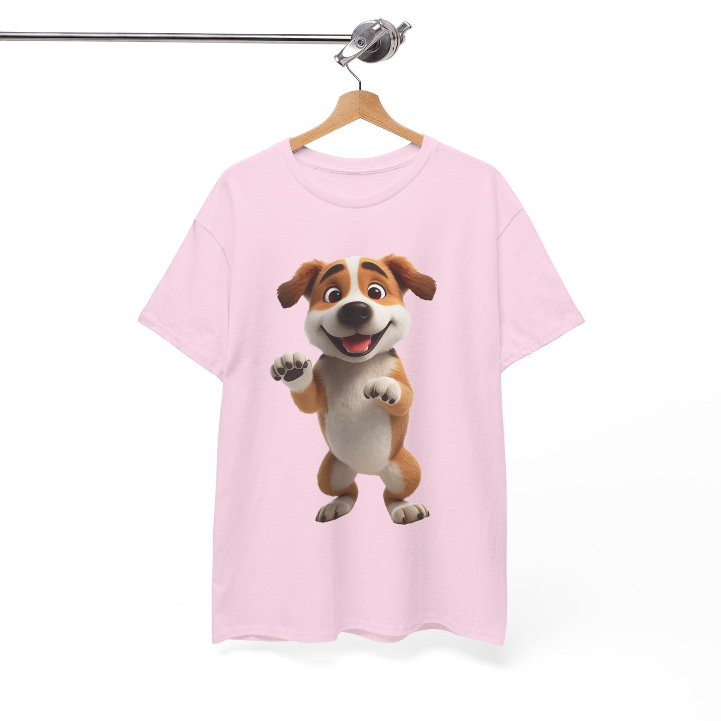 Cute Dog 3D Graphic Tee, Unisex Heavy Cotton T-Shirt, Dog Lover Gift, Fun Casual Wear