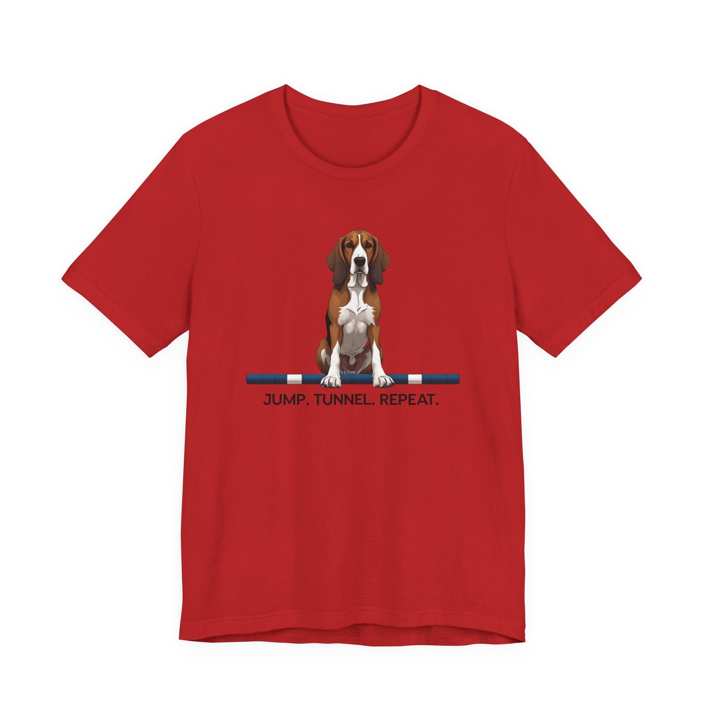 Dog Agility Tee, Fun Pet Lover Shirt, Jump Tunnel Repeat T-Shirt, Dog Enthusiast Apparel, Gift for Dog Owners