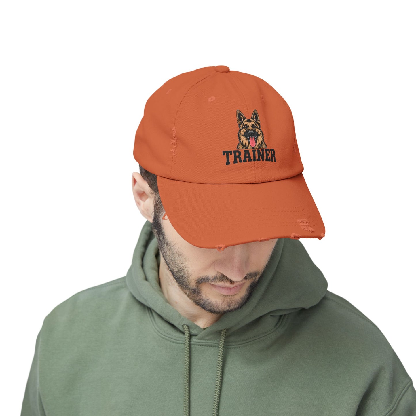 Unisex German Shepherd Trainer Cap, Distressed Hat for Dog Lovers, Perfect Gift for Trainers