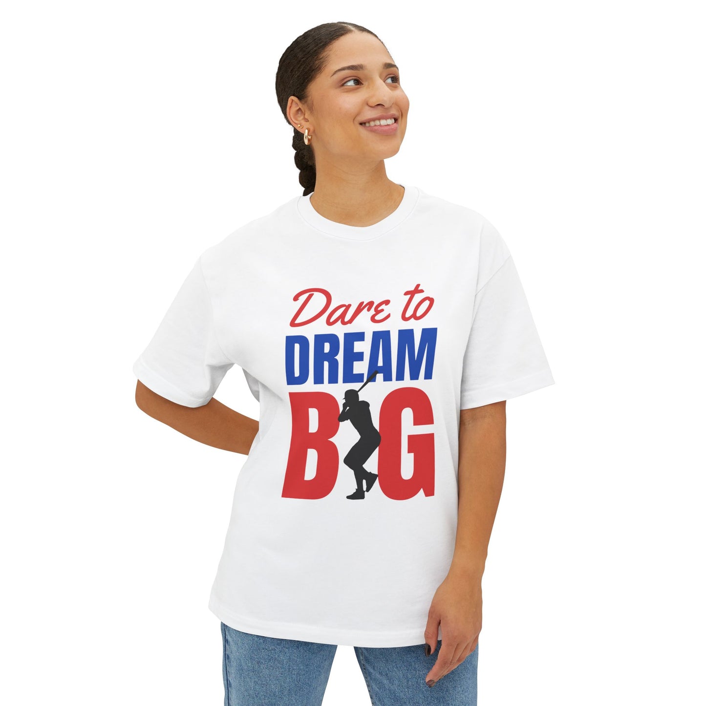 Dream Big Unisex Oversized Tee | Motivational Shirt for Dreamers, Casual Wear, Gift for Graduates, Positive Vibes, Inspirational Clothing
